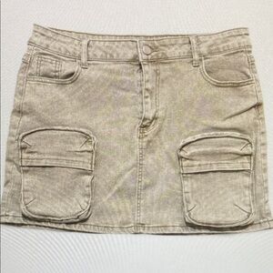 MICAS • Desert Sand Utility Denim Skirt